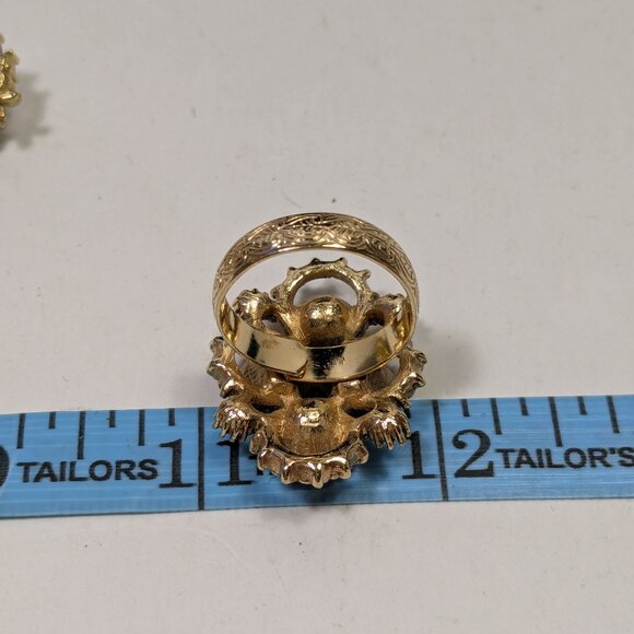 Clip On Earring Lot 3 Sets Monet Sarah Coventry 1 Matching Ring Wedding Party - Picture 12 of 16